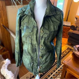 Camo zip up jacket buffalo david bitton streetwear lightweight